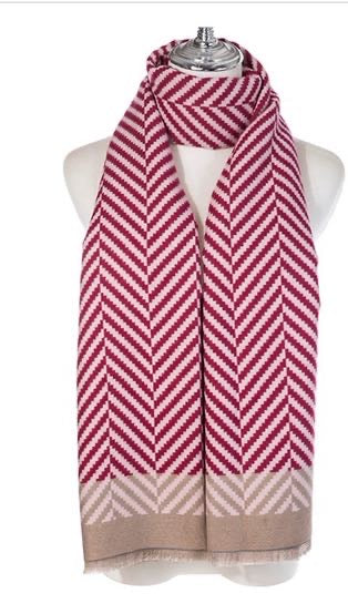 Herringbone Patterned Soft Winter Scarf