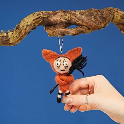 Felt Trick-or-Treater Fox Hanging Decoration - Handmade