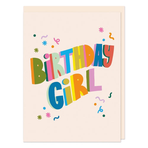 Birthday girl greeting card 