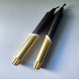 Black & Gold Dip Dyed Dinner Candles