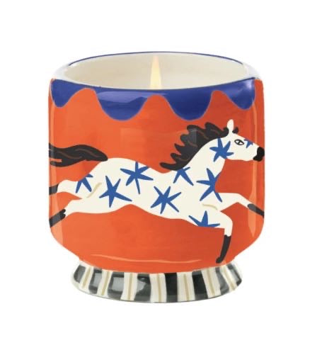 Paddywax A Dopo Horse Candle | Sienna Sunset | Hand-Painted Ceramic Soy Candle | 8oz