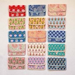 Fair Trade Quilted Cotton Clutch Purse - Handmade