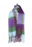 Purple/Green Chunky Check Scarf