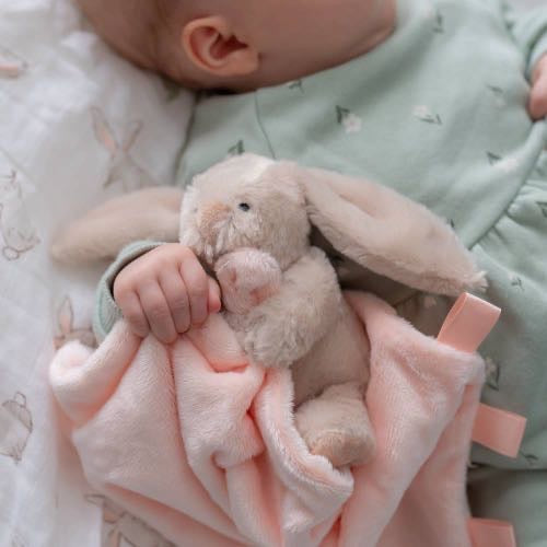 Beige Bunny Plush Baby Comforter Blanket