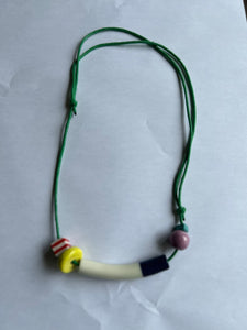 OTO Pottery Handmade porcelain beaded necklace 