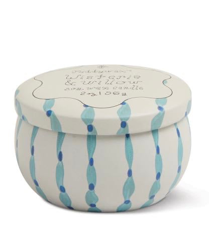 Tulip Printed Tin Candle - Wisteria & Willow