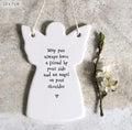 Friend By Your Side, Angel on your Shoulder Porcelain Angel - East Of India