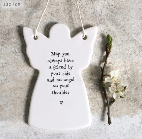 Friend By Your Side, Angel on your Shoulder Porcelain Angel - East Of India