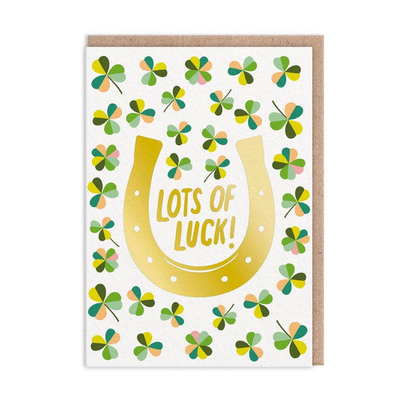 Lot's of Luck Horseshoe Good Luck Card