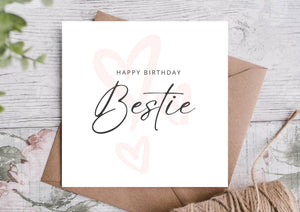 Happy birthday bestie card