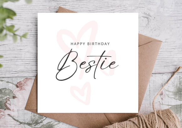 Happy birthday bestie card