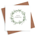 Sympathy Wreath Card – Luxury Printed Greeting Card With Kraft Envelope Included