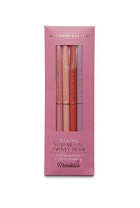 TWISTY SLIM METAL PEN SET - MOTIVATION (SET OF 4)