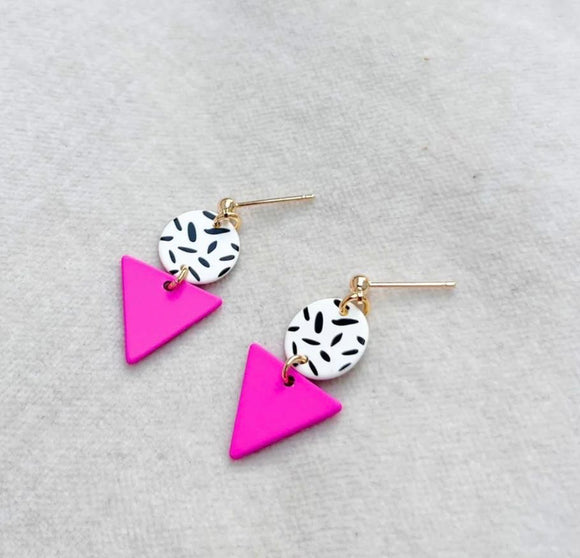 Mini Memphis Stud Earrings - pink - Jack & Freda