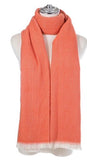 Herringbone Design Winter Scarf in orange 