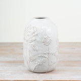 Flower Design White Vase