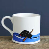 Swimming Black Labrador Mug - Sweet William Designs