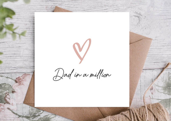 Dad in a million card 