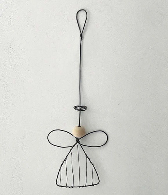 Small Wire Hanging Angel Decoration - East Of India