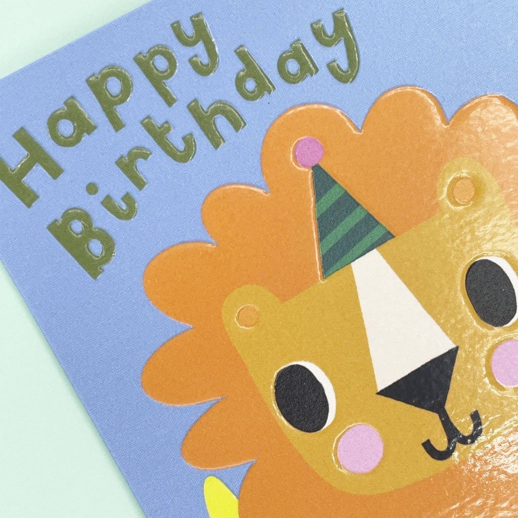 Happy Birthday Lion Greeting Card