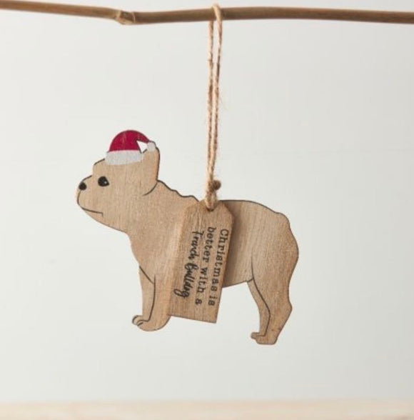 Christmas French Bulldog Silhouette Hanger