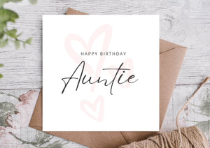 Auntie birthday card 