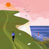 Outdoor Coastal Runner Print - Unframed A4