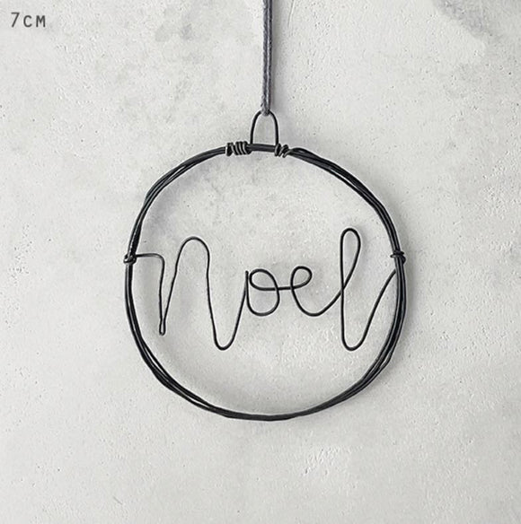 Noel Hanging Wire Wreath Decoration - East Of India