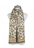 Sage & Mustard Leopard Print Soft Winter Scarf