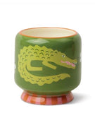 CROCODILE A DOPO CERAMIC CANDLE - PRICKLY PEAR