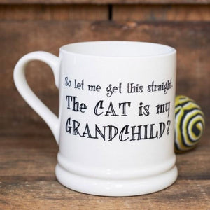 so let me get this straight, The Cat is my Grandchild?" mug