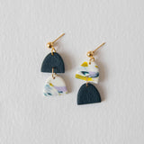 Polymer clay dangly handmade earrings