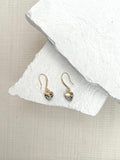 Dalmatian Jasper Small Heart Gold Plated Gemstone Earrings