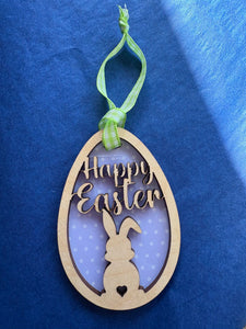 Happy Easter wooden hanging Decoration