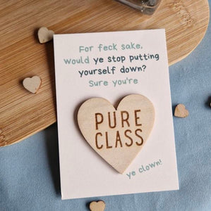 Pure Class Wooden Heart - Parful Stuff