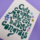 Cute couples make cute babies congrats card