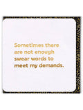 Not Enough Swear Words Funny Birthday Card