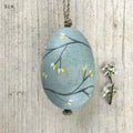 Blossom Painted Hanging Wooden Egg Decoration - East Of India