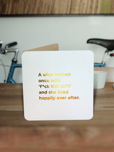 A Wise Woman Funny Birthday Card