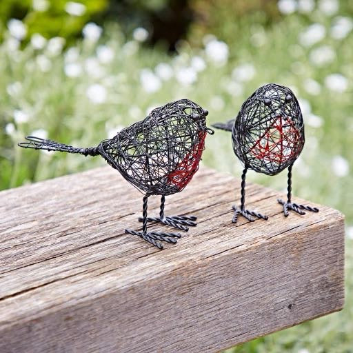 Wire Robin Decorative Ornament