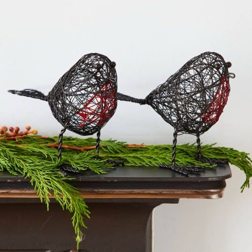 Wire Robin Decorative Ornament