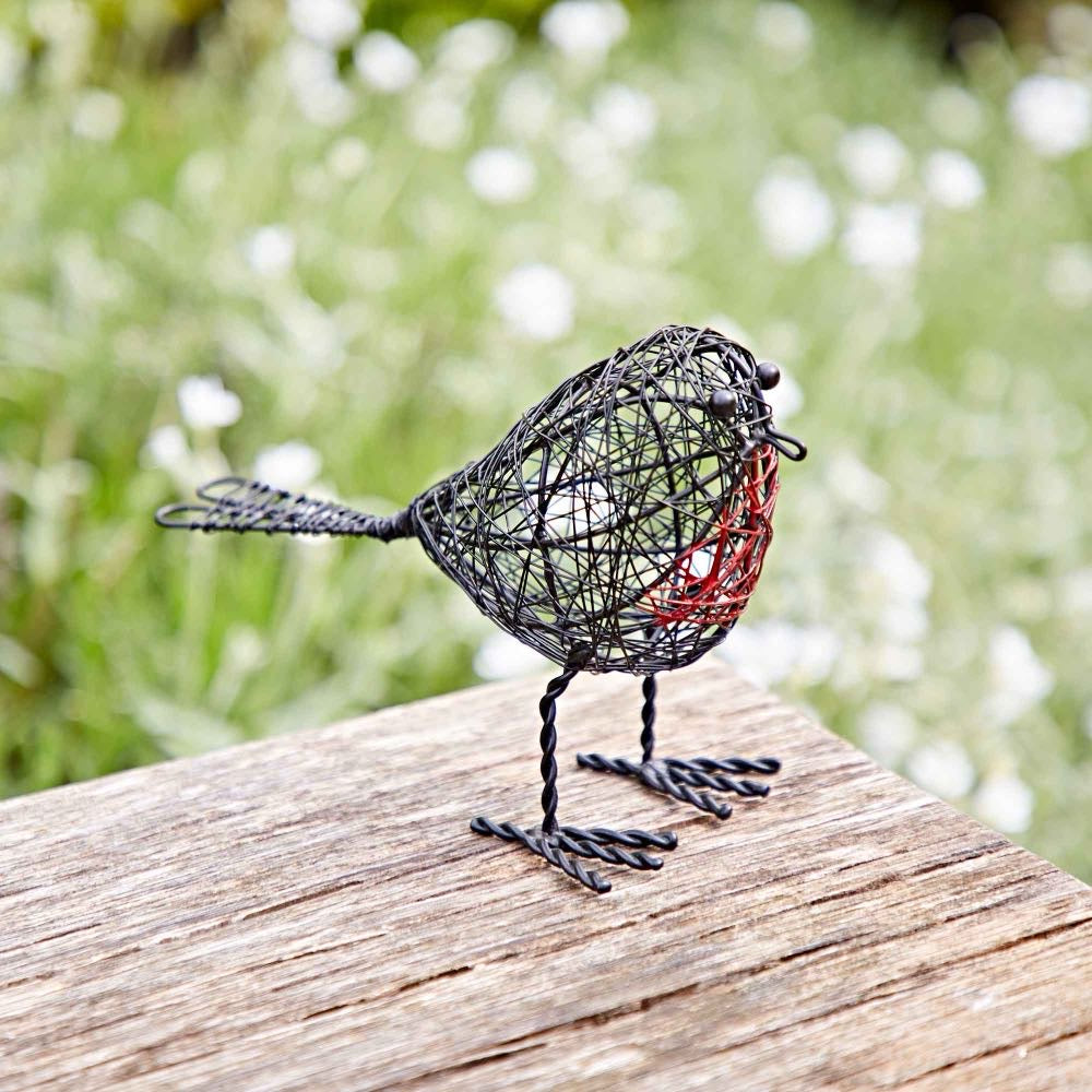 Wire Robin Decorative Ornament