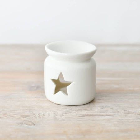 White Ceramic Star Wax Melt Burner