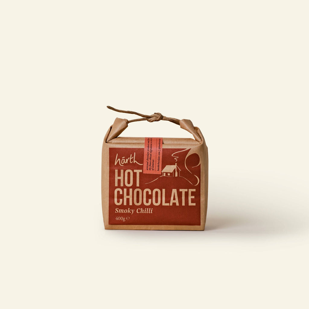  Harth Smoky Chilli Hot Chocolate 400g in brown paper packaging tied with string