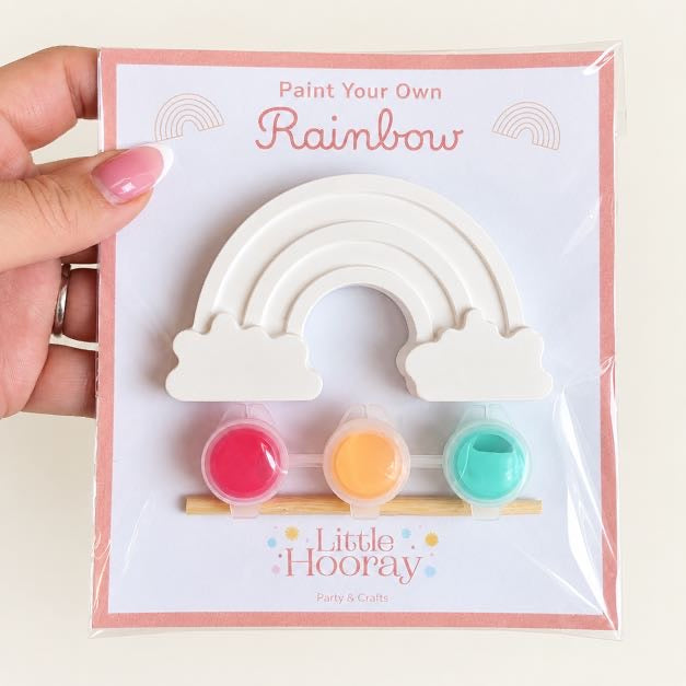 Rainbow Paint Your Own Kit, Kids Plaster Painting Craft Set