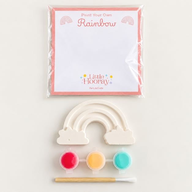 Rainbow Paint Your Own Kit, Kids Plaster Painting Craft Set