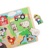 Childrens Farm Peg Wooden Puzzle