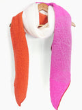 Nora Heavyweight Scarf - Fuchsia/Orange, Colour Block