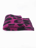 Black/Fuchsia Leopard Print Heavyweight Scarf