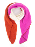 Nora Heavyweight Scarf - Fuchsia/Orange, Colour Block